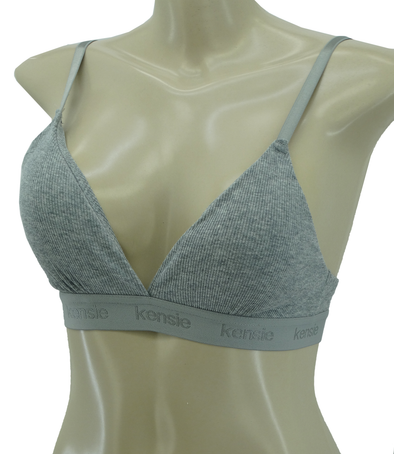 2PKBRA3088, Ladies' Kensie Tag Free 2Pk Lounge Bras (Heather Grey)