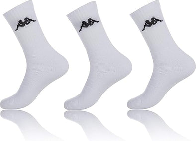 303WIGO901, Kappa Trisper - 3Pk Tennis Socks - White