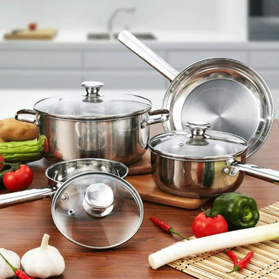 Euro Home 7pc Stainless Steel Cookware Set