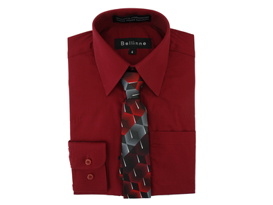365-800, Bellinne - Boy's Shirt w/Tie (Size 2-7)