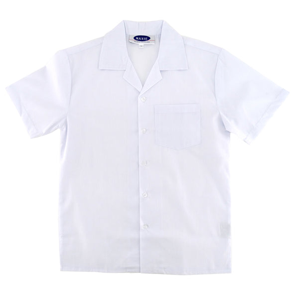 365WB-14, Maxie, Uniform Girls' Square Collar Wht Blouse - Size 14