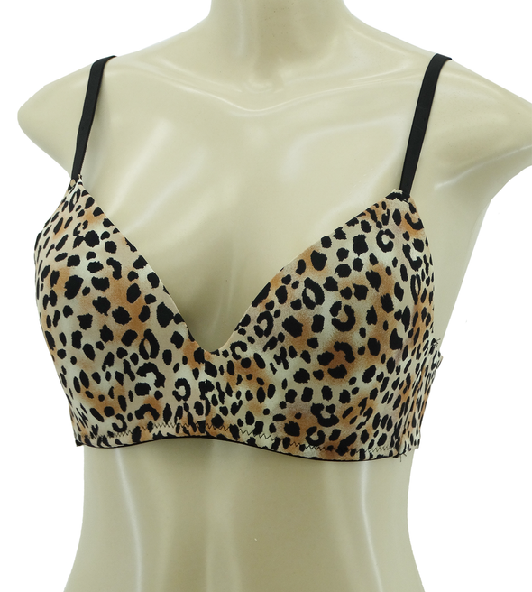 3PKBRA979, Ladies' Kathy Ireland - Tag Free 3Pk Push-Up Bras (Leopard)