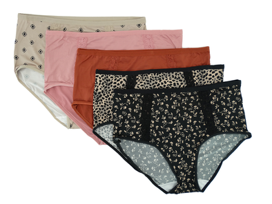Kathy Ireland Ladies 5pk Panties (1X-3X)