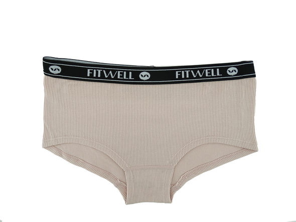 6474503HH, Fitwell, Women's 3pk Boyshort Seamless Rib Panty ( S/M - L/XL)