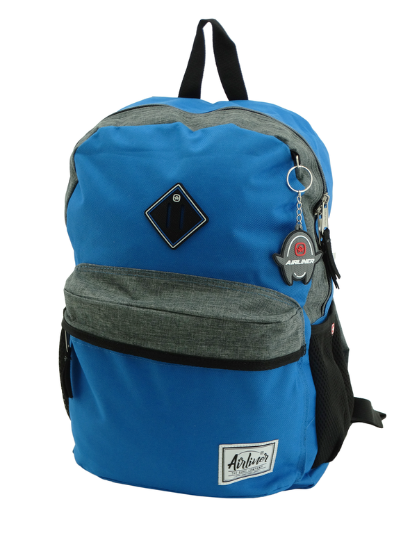 668164 Airliner Backpack w Laptop Sleeve Blue Grey Maxie Department Store