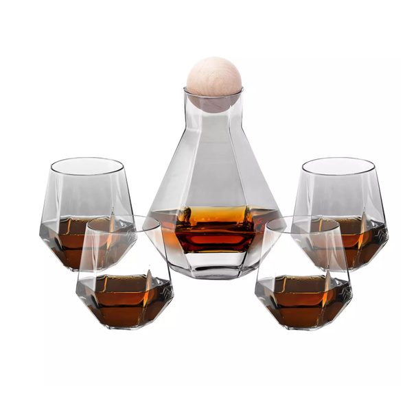 71243021, Dinewell, 7pc Glass Decanter Set