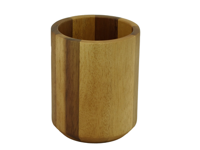 Kitchen Details - Acacia Wood Round Utensil Holder