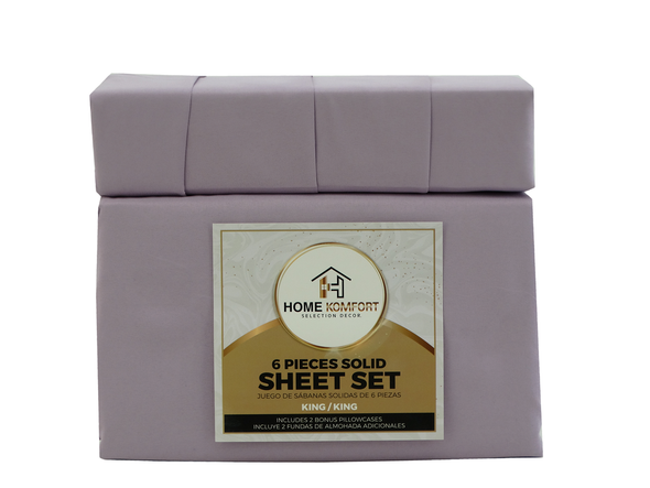 80228564, Home Komfort, 6pc Microfiber Sheet Set -King