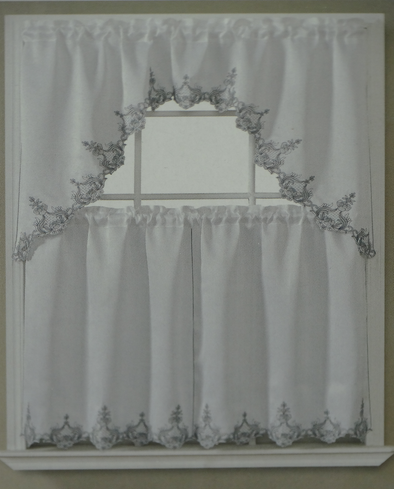 Rasberrie 3pcs Kitchen Curtains Set -Asstd