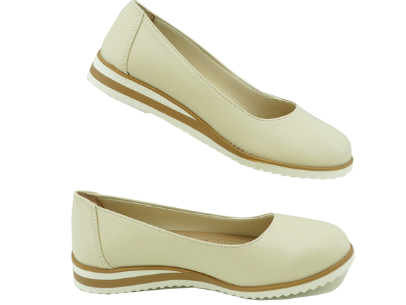 81144112070, Pierre Dumas, Willa1 - Women's Low Wedge Flat Shoes - Nude