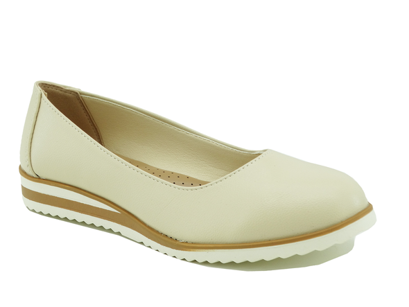 81144112070, Pierre Dumas, Willa1 - Women's Low Wedge Flat Shoes - Nude