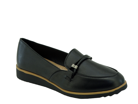 81145101070, Pierre Dumas, Willa2 - Women's Low Wedge Flat Shoes - Black