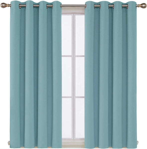 853797,Sunrise Sunset - Twilight Window Curtain 54"X84" Turquoise