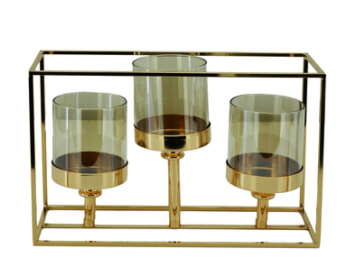 Metal & Glass Candle Holders