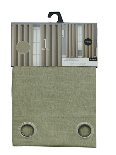 Popular Home, Robin Blackout Window Curtain (52X84 IN Taupe)