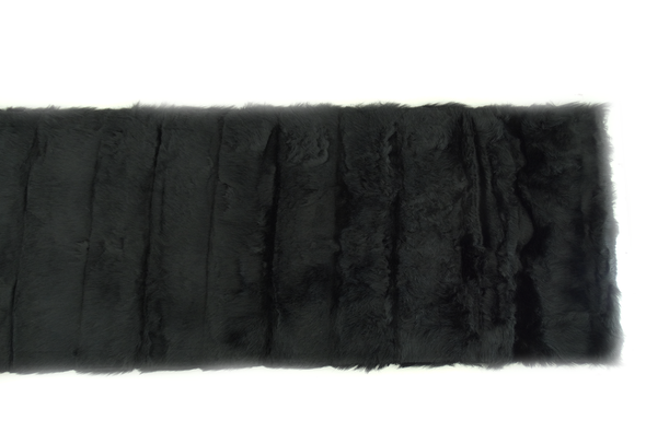 Soho - Faux Fur Area Rug/Runner - 50x180cm - Black