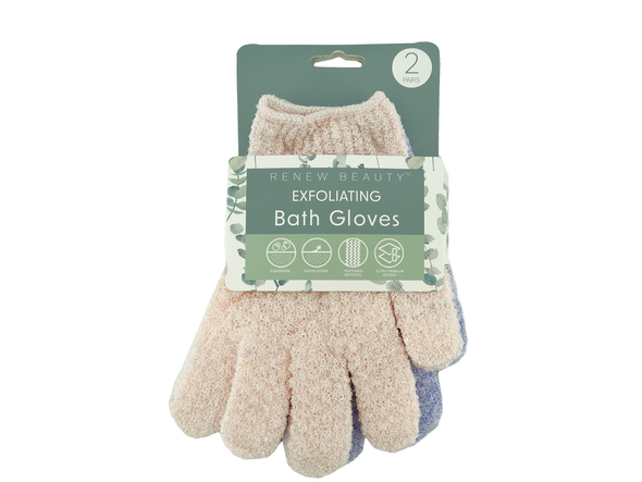 Renew Beauty,  2pk Waffle Exfoliating Bath Gloves