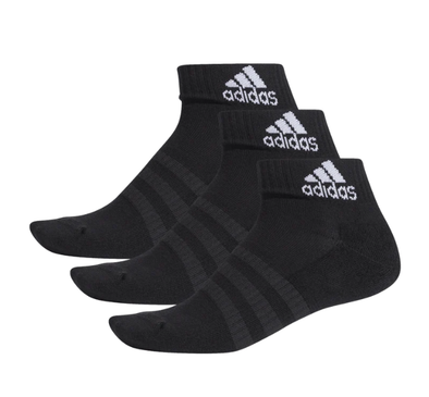 DZ9379,  Adidas 3Pk Cushioned Ankle Socks - Black