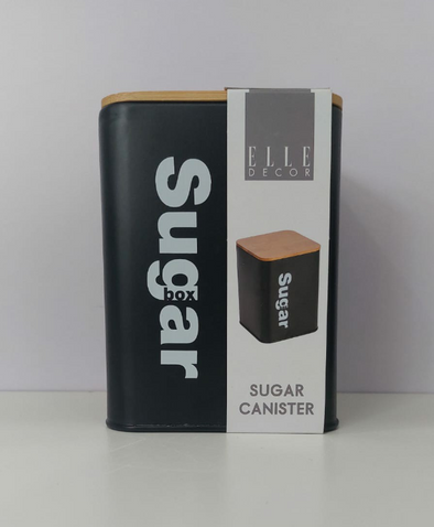 Elle Decor Canister W/Bamboo Lid Sugar