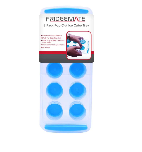 Fridgemate 2pk Pop Out Ice Cube Tray