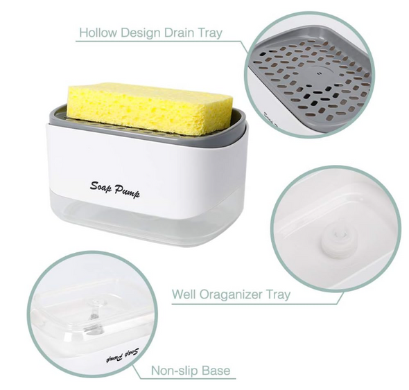 Pantrymate Soap Pump & Sponge Holder