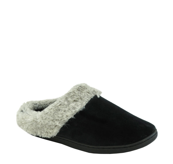 ISLSO, Isotoner Women Bed Slippers w/Faux Fur Trim