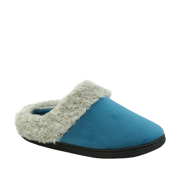 ISLSO, Isotoner Women Bed Slippers w/Faux Fur Trim