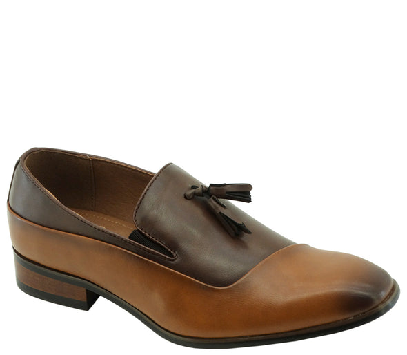 KURT065, Amali - Men's Dress Shoes - Tan/Brown (7.5-12)