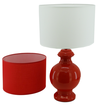 26" Ceramic Table Lamp With an Extra Shade