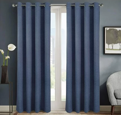 PNS41856, Sofia, Blackout Grommet Curtain 52x95" - Navy