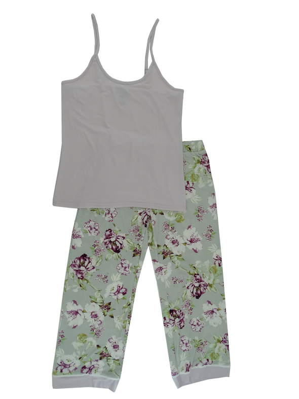 SLS3289, Nanette Lepore Women's Capri & Camisole Sleepwear Set (Grey)