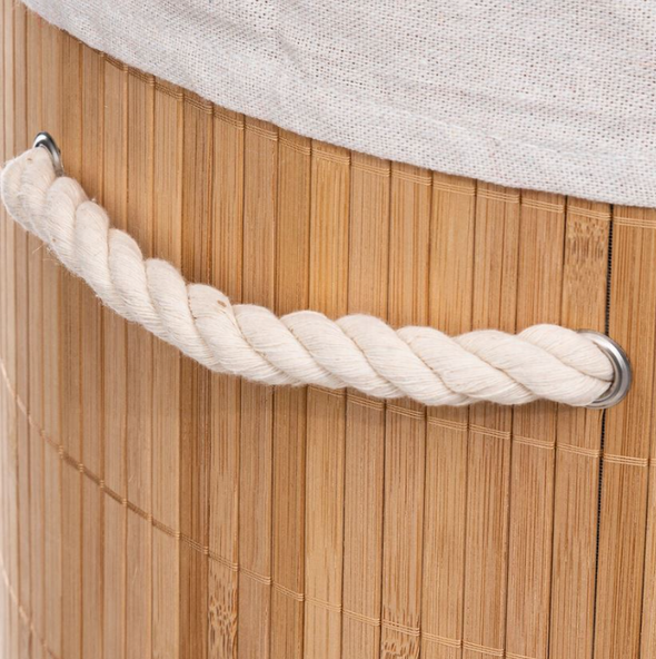 SSB0598A, Bamboo Laundry Basket- Round