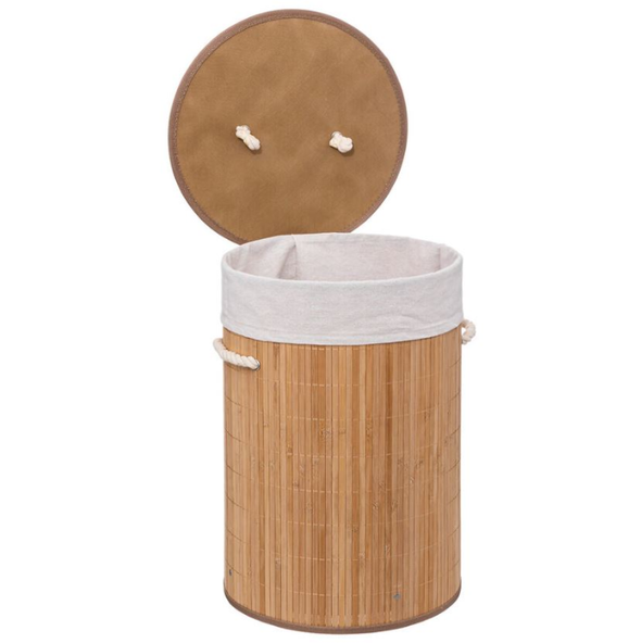 SSB0598A, Bamboo Laundry Basket- Round