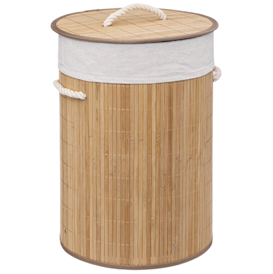 SSB0598A, Bamboo Laundry Basket- Round