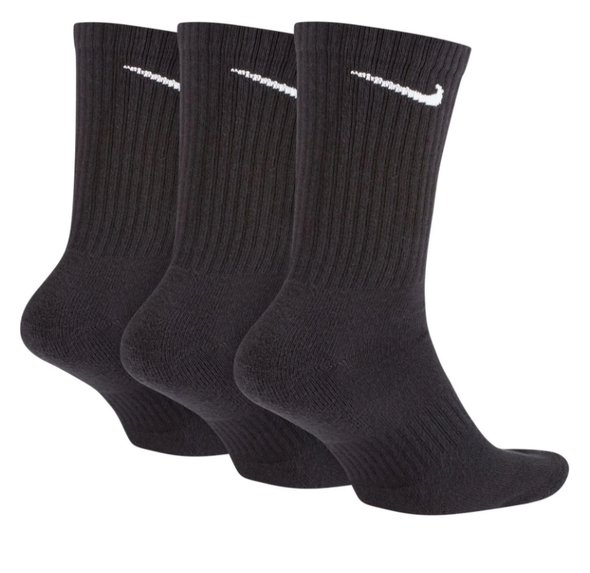 SX4508001, Nike - Men's 3Pk Cushioned Crew Socks - Black