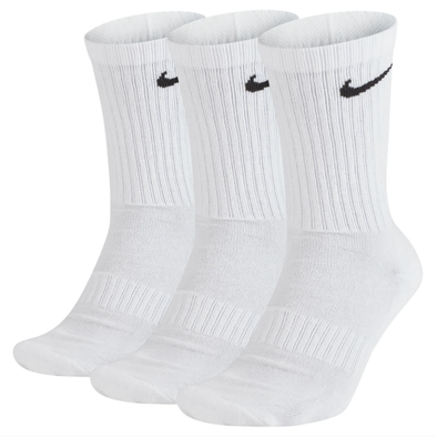 SX4508100, Nike - Men's 3Pk Cushioned Crew Socks - White