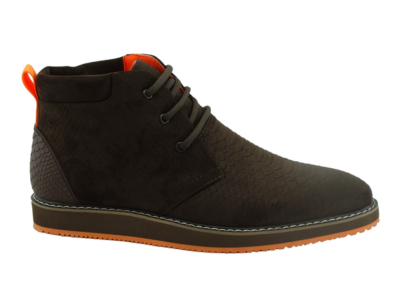 THETROUPE01COFF, Tayno - Troupe01, Men's Dessert Ankle Boots-Coffee
