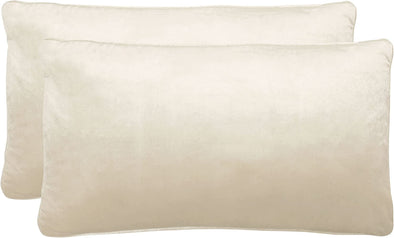 Jean Pierre Lucas Velvet 2pk FF Pillow 14X24 (Ivory)
