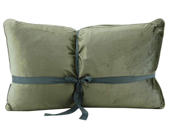 Jean Pierre Lucas Velvet 2pk FF Pillow 14X24 (Olive)