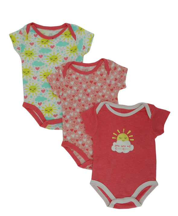 Newborn Girls', 3 PC Baby Elements Bodysuits/Onesies