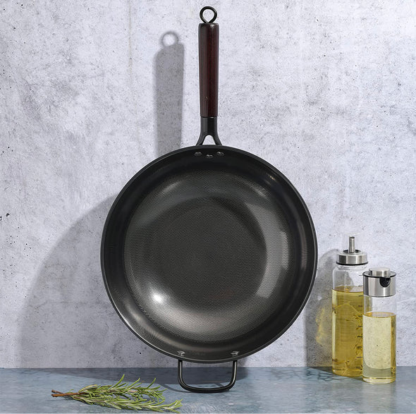 523-0765, Gibson Home, 13" Debossed Carbon Steel Wok