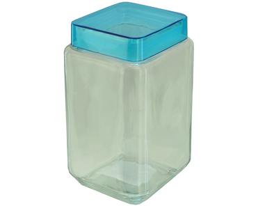 Euro-Ware Square Glass Canister w/Lid (Medium)