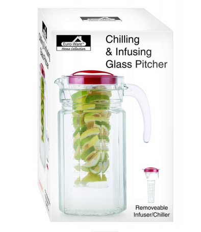 Euro-Ware 64oz Glass Pitcher W/Removable Infuser/Chiller