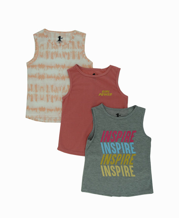 Girls' 3 Pack First Impression, Sleeveless Tops