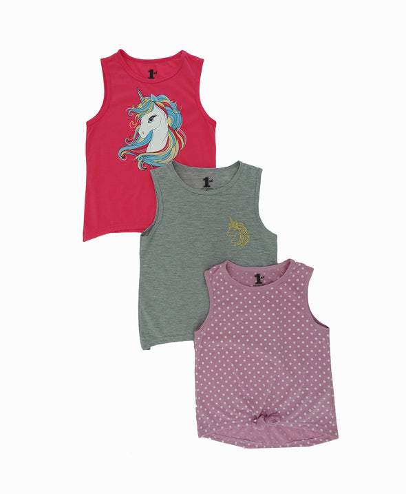 Toddler Girls' 3 Pack First Impression, Sleeveless Tops
