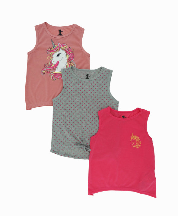 Toddler Girls' 3 Pack First Impression, Sleeveless Tops