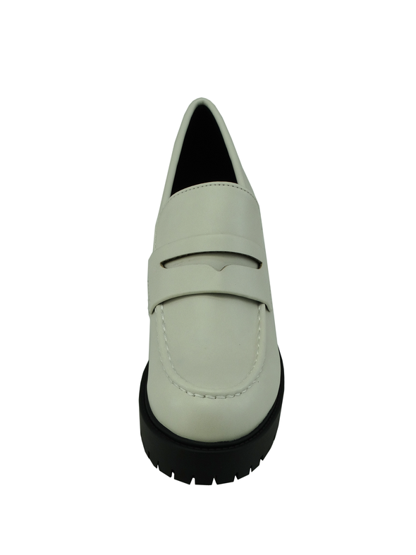 Ladies' Soda Hender-S Casual Platform Loafers - Off White/Black