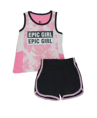 Girls' 2 PC First Impression, "Epic Girl" Tank & Shorts Set