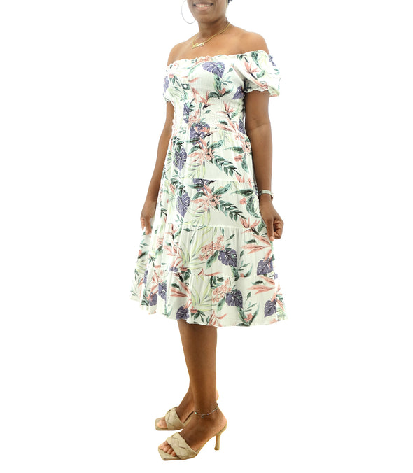 Women's Julia, Flower Printed Short Sleeve Dress