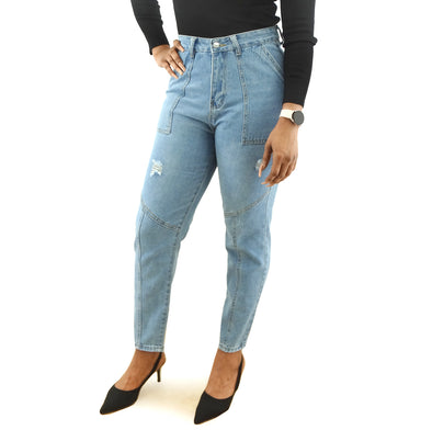 Cozzi - Ladies' Ripped Jeans - 3/4-13/14